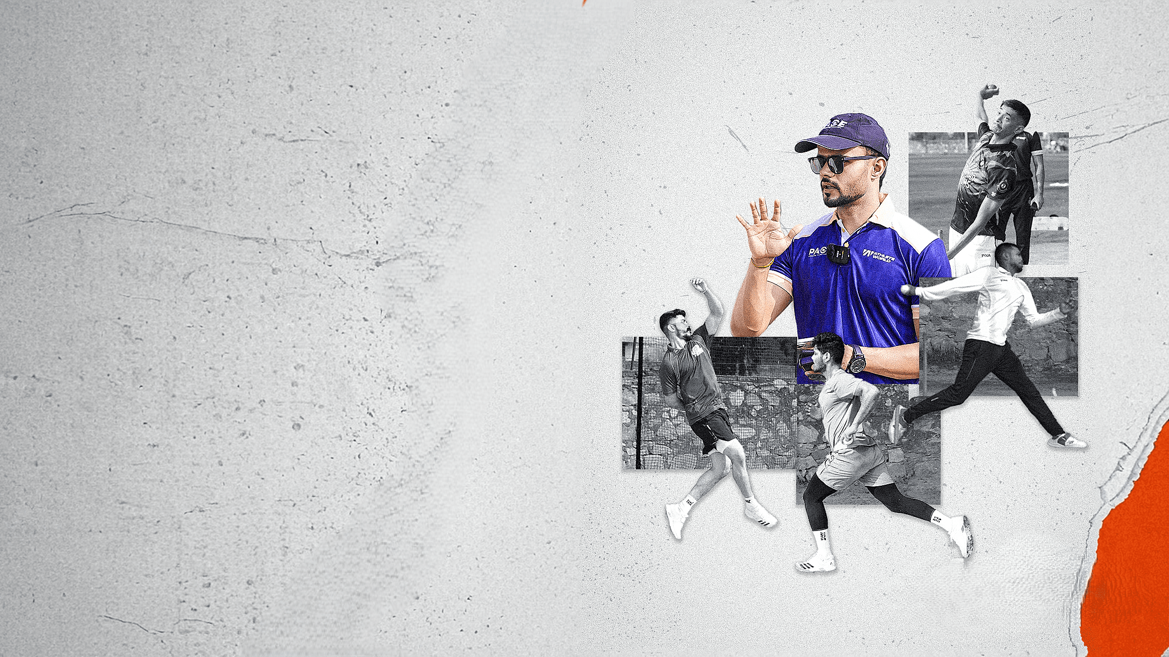 Fast bowler in action