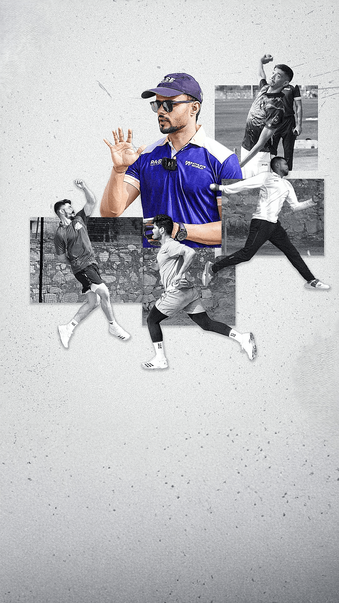 Fast bowler in action